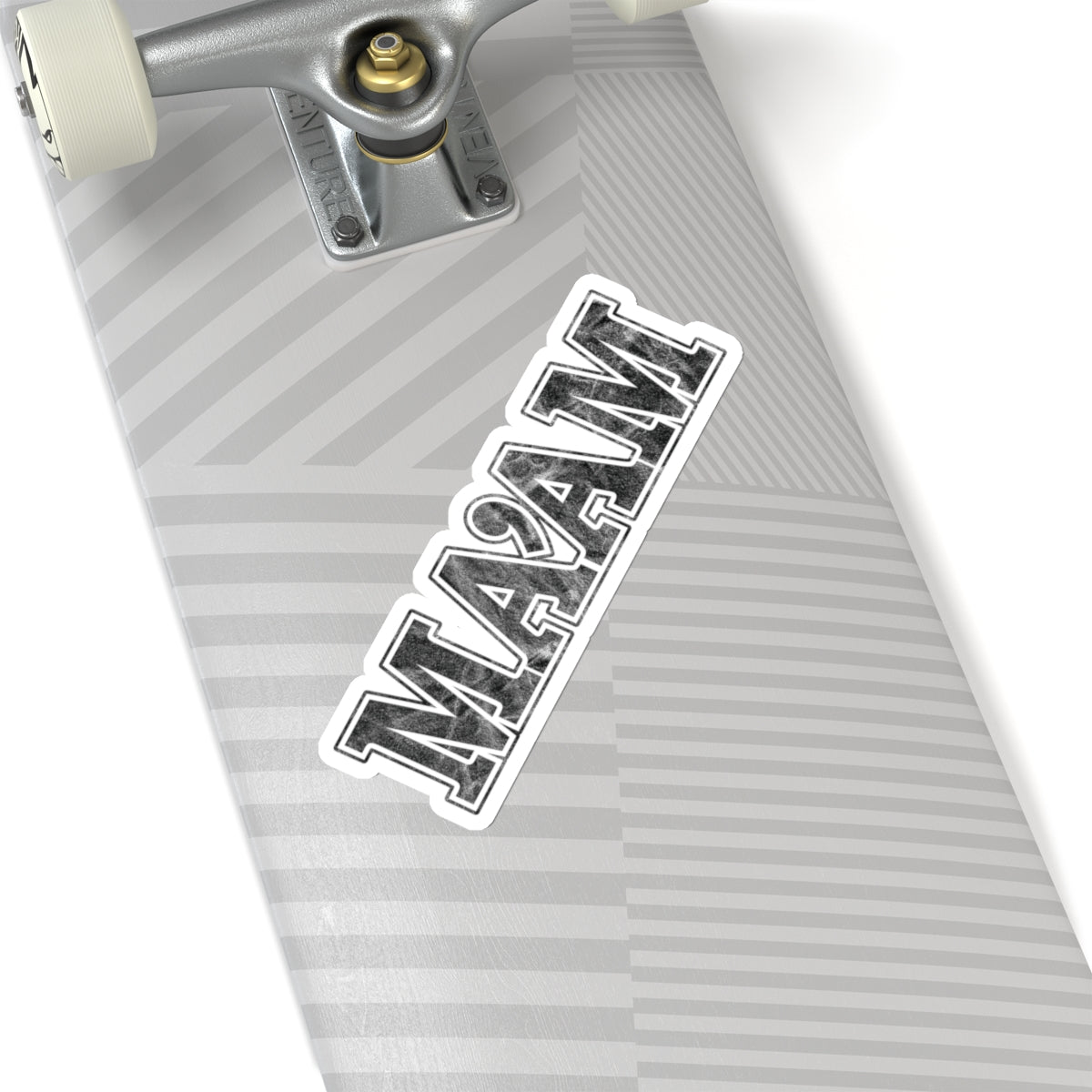 ma’am alpha military nerd decal sticker – distressed yes ma’am graphic – 3" × 3"