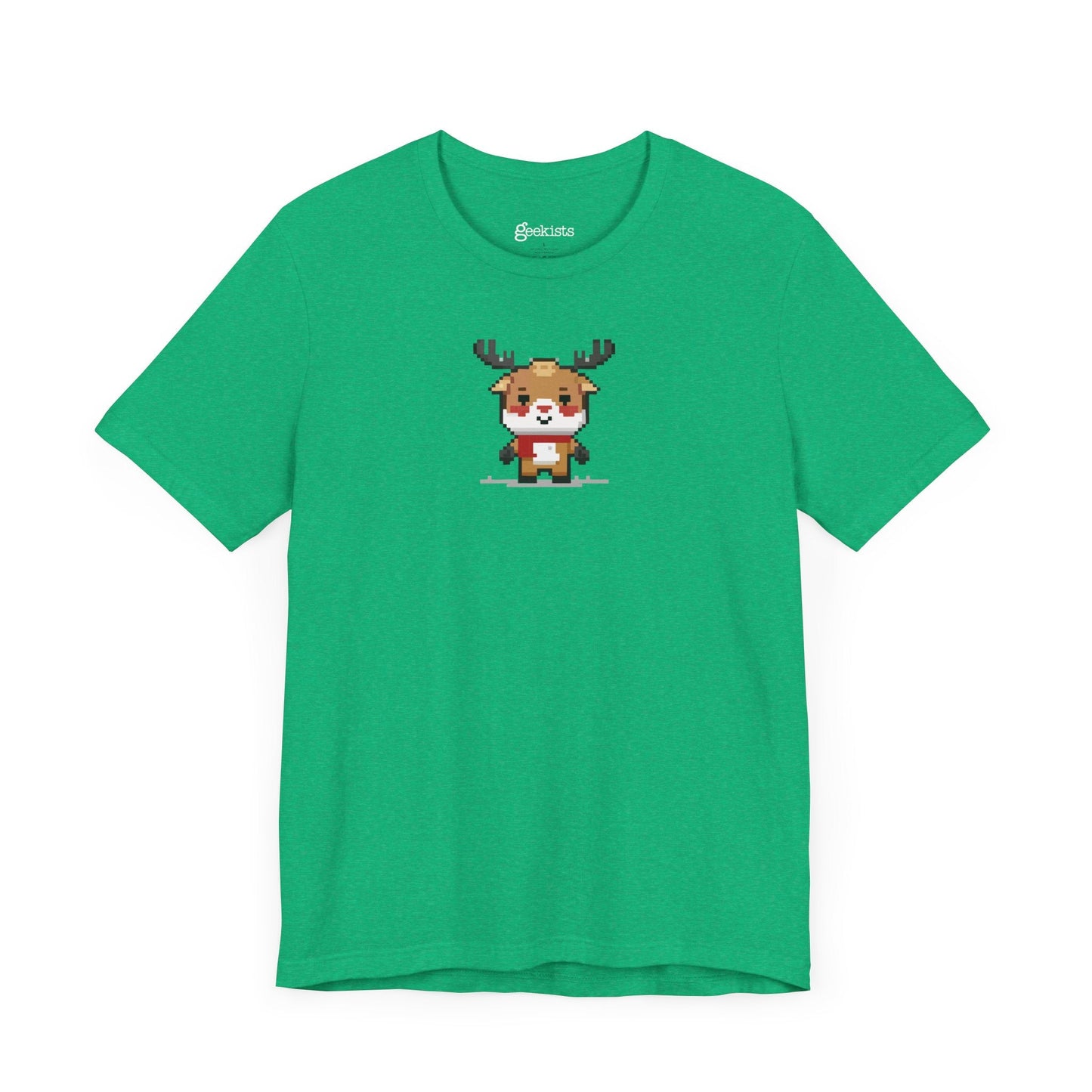 Heather-Kelly-4XL T-Shirt 8-bit Reindeer Unisex T-Shirt | Lightweight Jersey Tee | Graphic Shirts for All Seasons