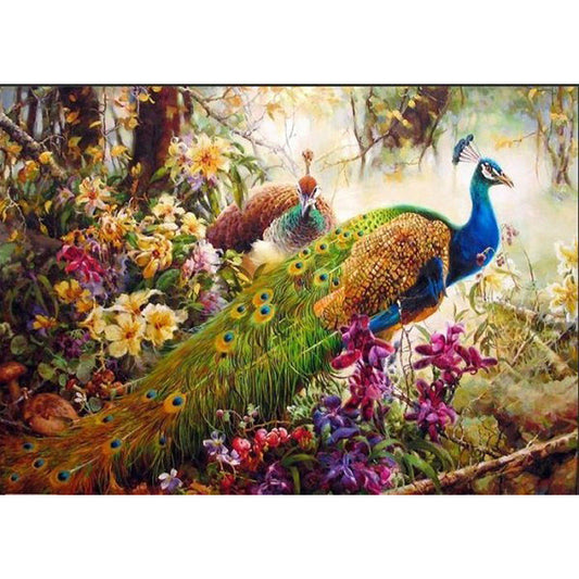 Games Peacock Paint-by-Numbers Kit | DIY Self-Care Art for Peacock Lovers | Free U.S. Shipping