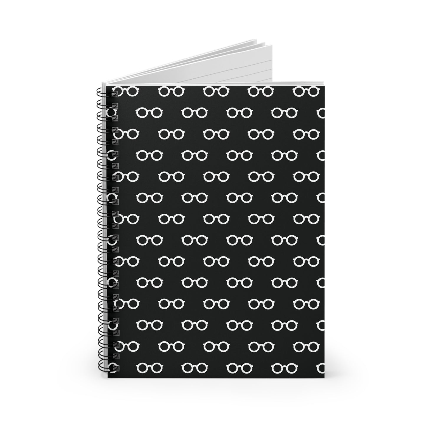 Book Nerd Ruled Line Spiral Notebook — Graphic — Primary Image