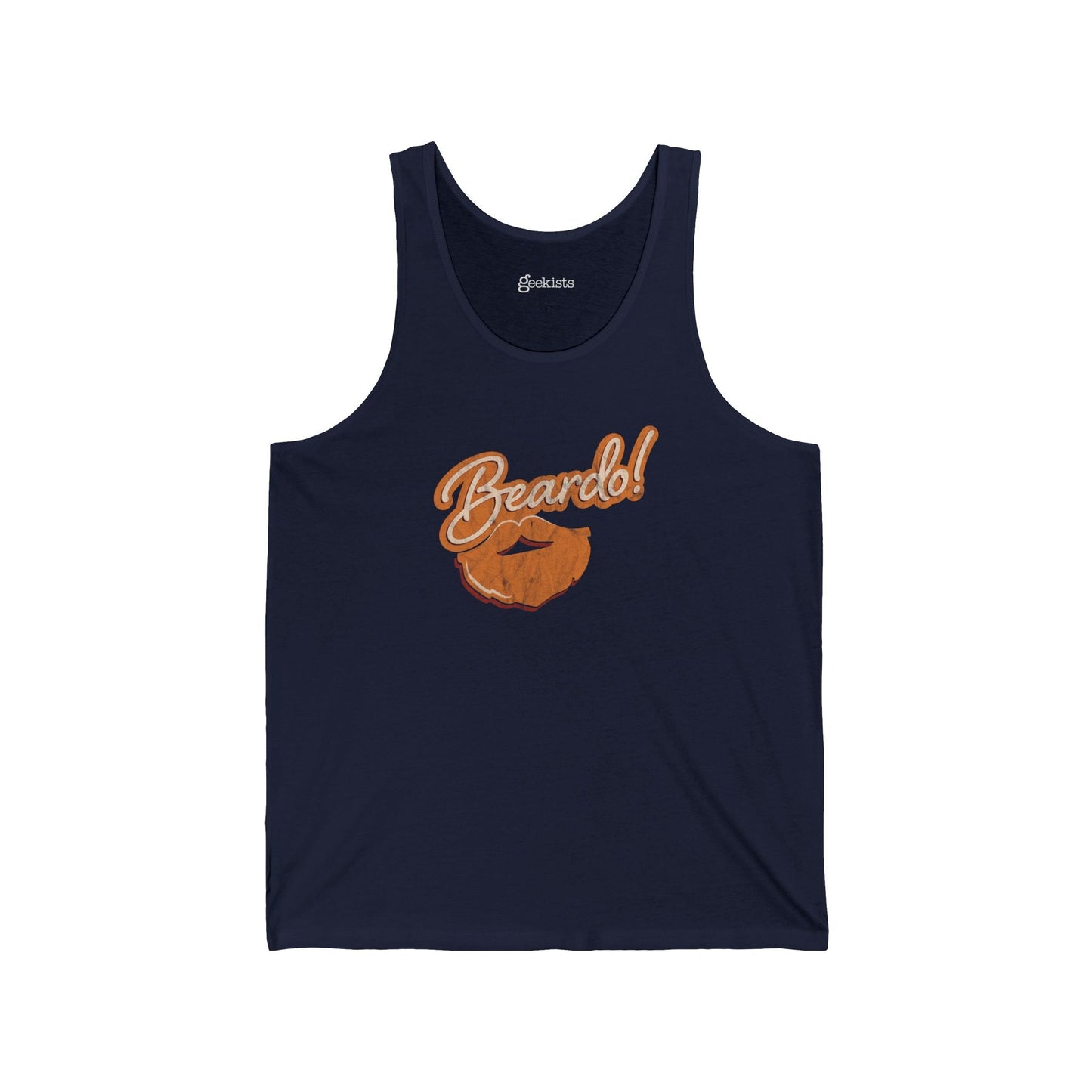 Tank Top Punny Beardo Unisex Tank Top | Distressed Retro Tank | Graphic Shirts for Bearded Nerds