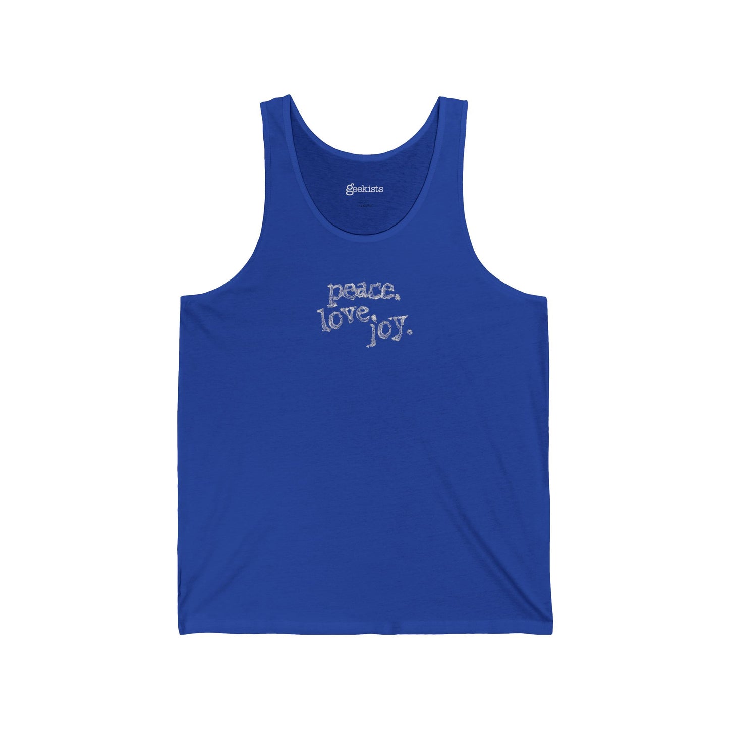 Peace Love Joy Tank Top | Ironic Holiday Sleeveless Shirt