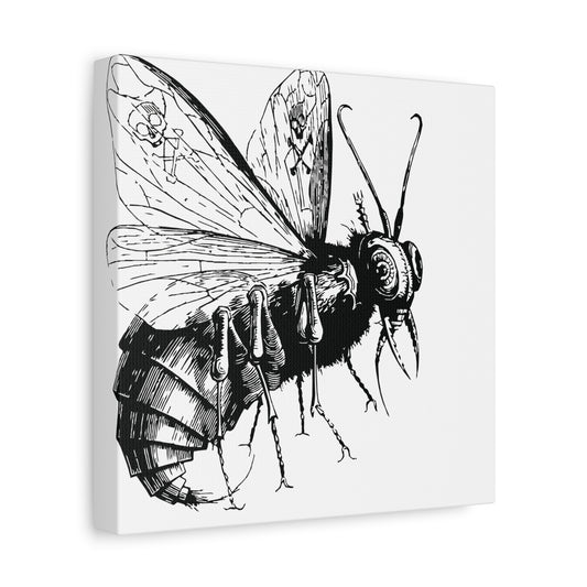 Belzebuth from Dictionnaire Infernal 1863 — Victorian gothic insect engraving canvas wall art | side