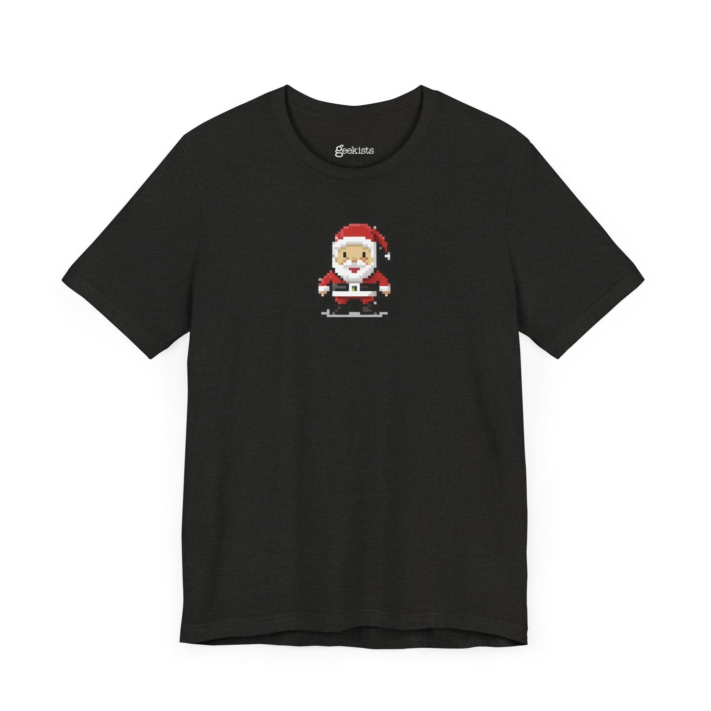 Black-Heather-4XL T-Shirt 8-bit Santa Unisex T-Shirt | Lightweight Jersey Tee | Graphic Shirts for All Seasons