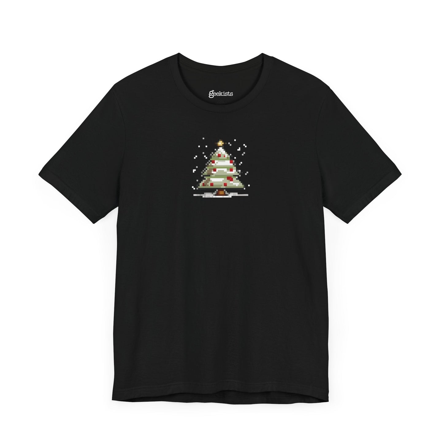 Black-5XL T-Shirt 8-bit Xmas Tree Unisex T-Shirt | Lightweight Jersey Tee | Graphic Shirts for All Seasons