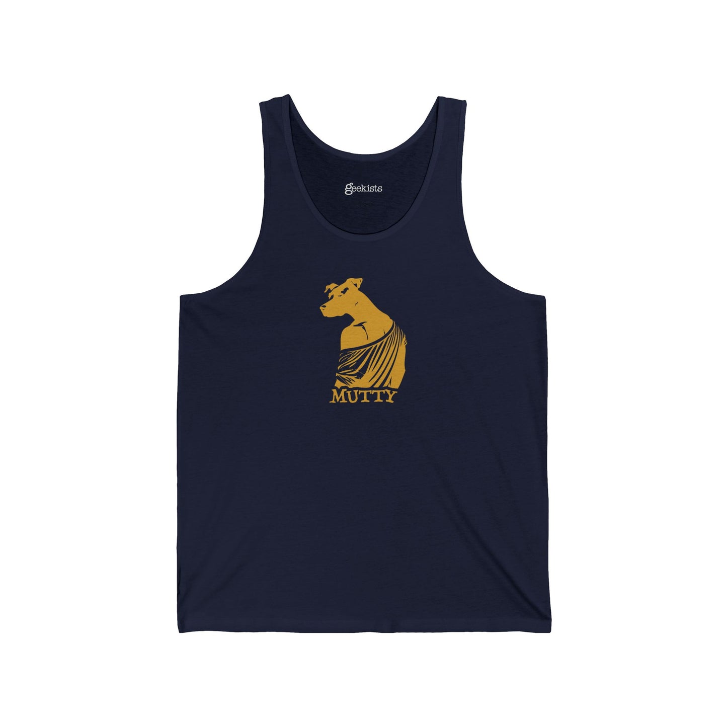 Mutty Dog Unisex Tank Top – Funny Dog Graphic Muscle Tee for Summer Nerds | Made in USA