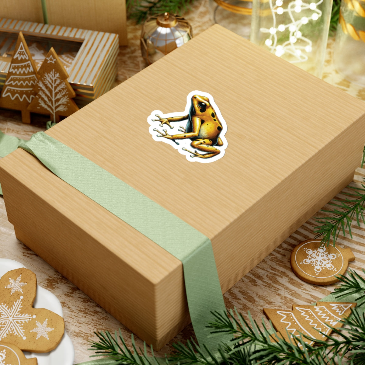 Golden Poison Dart Frog Stickers | Quirky Frog Gift for Biology Nerds | Peel-and-Play Fun