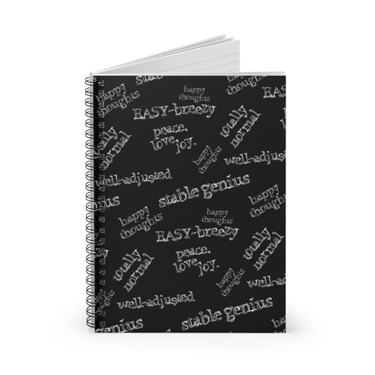 Ironic Sayings Notebook | Funny Spiral Journal for Dark Thoughts