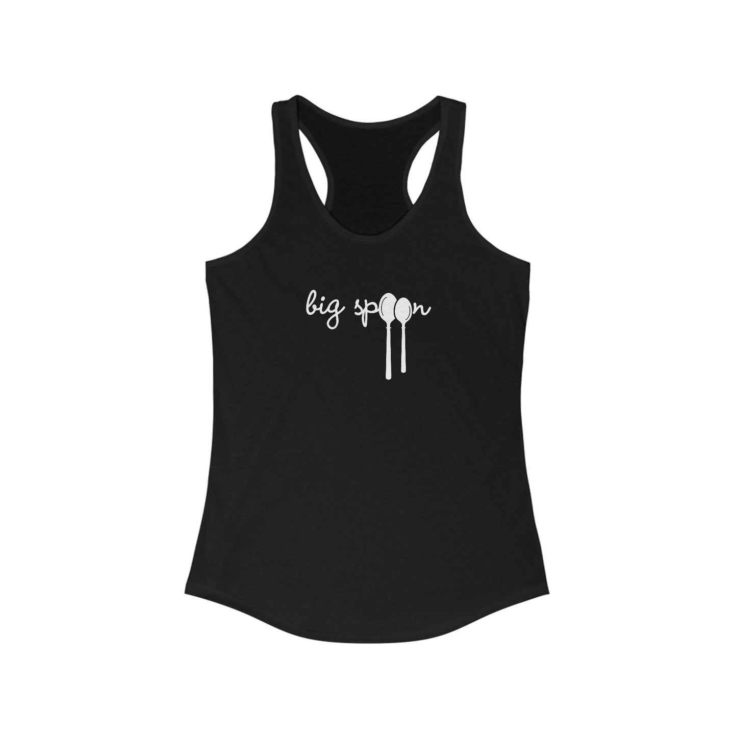 Solid Black / L Clothing Stuff > Shirts & Tops > Racerback Tank Top Big Spoon | Racerback Tank Top