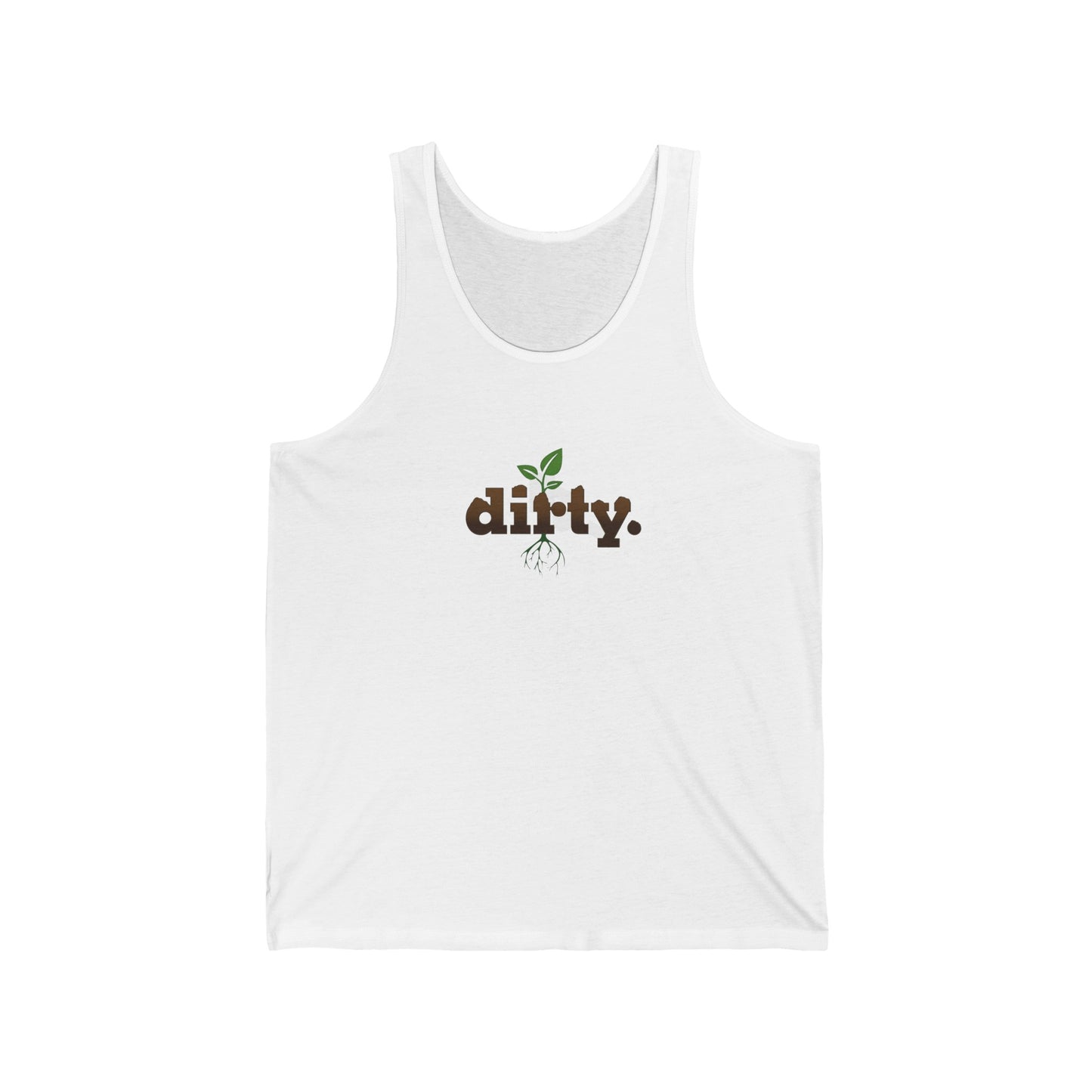 Dirty Gardening Jersey Tank Top — Graphic — Front
