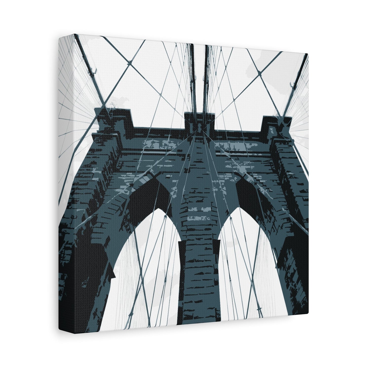 Brooklyn Bridge NYC Square Stretched Canvas Print — Graphic — Front
