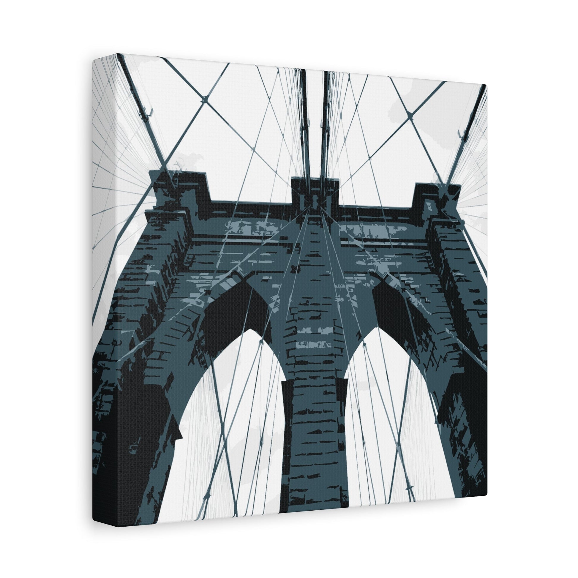 Brooklyn Bridge NYC Square Stretched Canvas Print — Graphic — Front