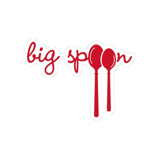 Paper products Big Spoon Vinyl Sticker – Red Spoon Graphic · Matching Couples Sticker