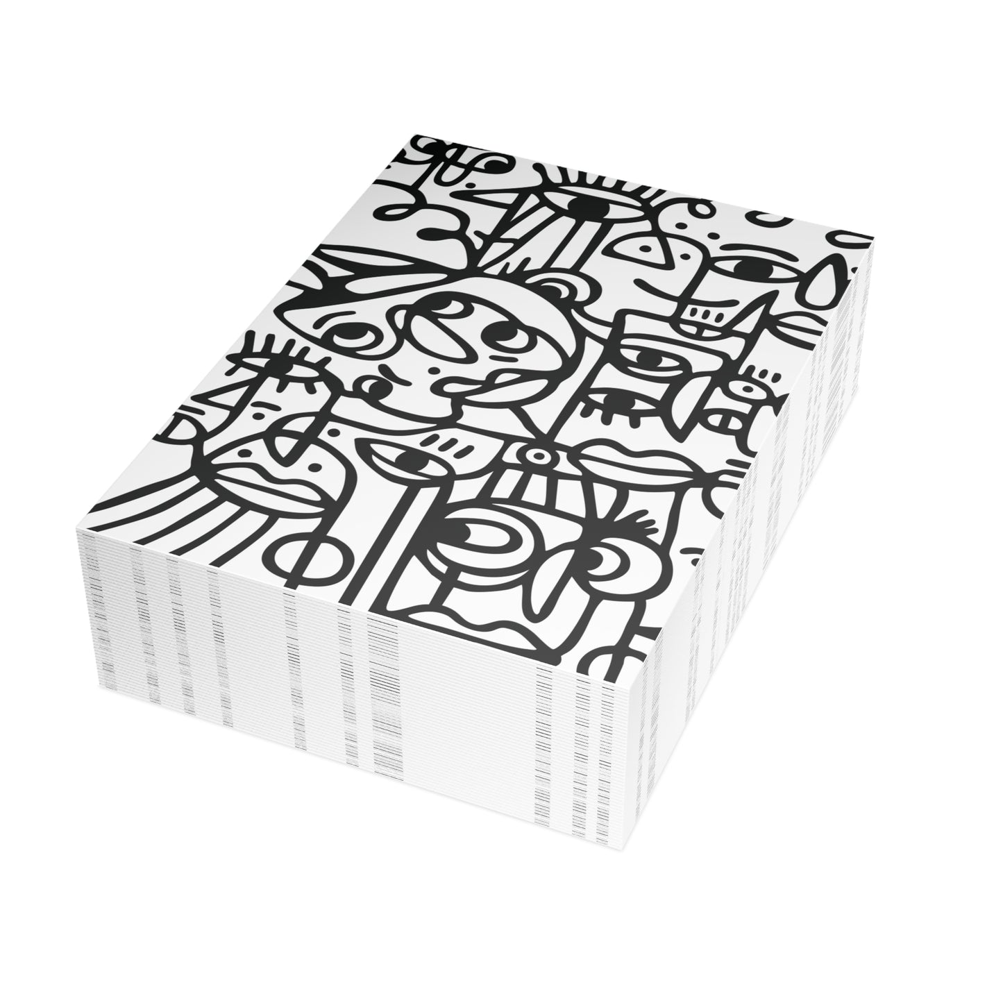 Peopling Pattern Greeting Cards | Seasonal Gift Notes for Introverts