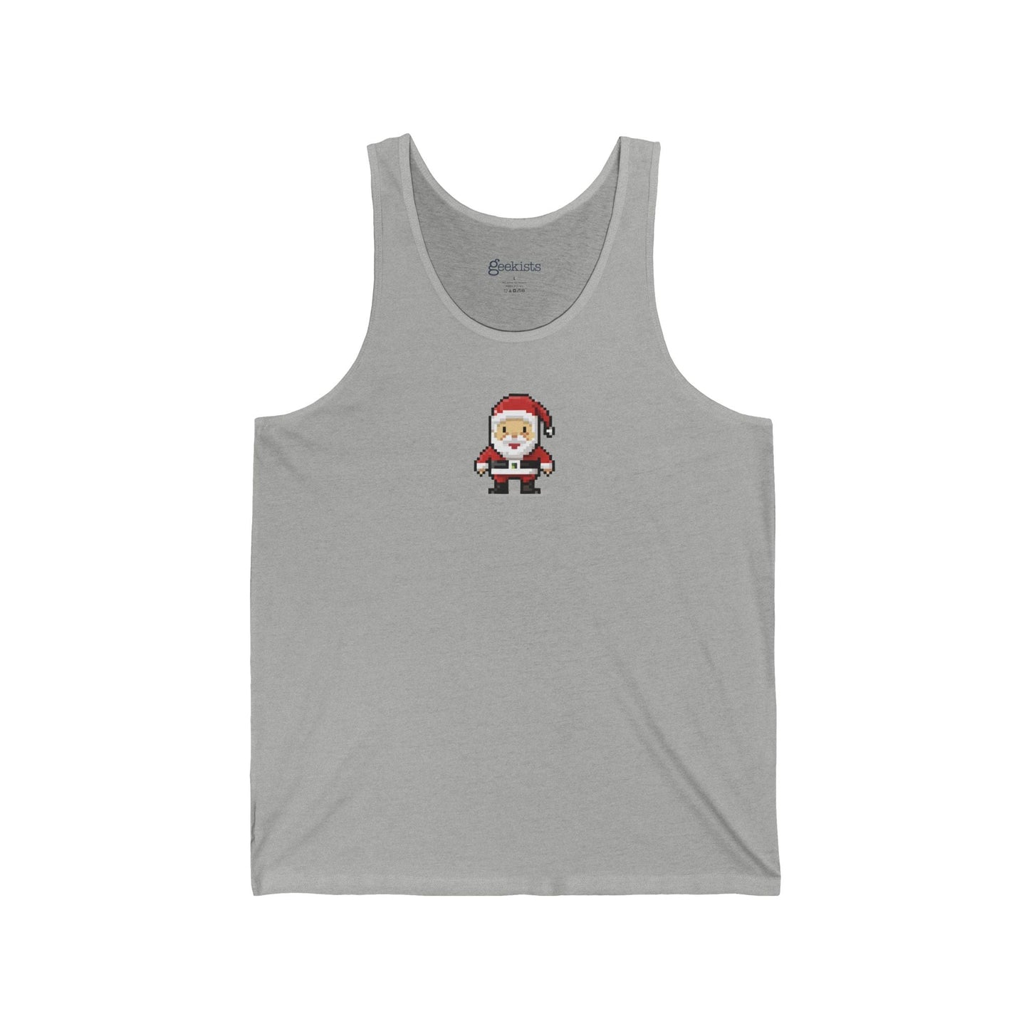 2XL-Athletic-Heather Tank Top 8-Bit Santa Unisex Tank Top | Lightweight Jersey Tank | Graphic Shirts for Summer