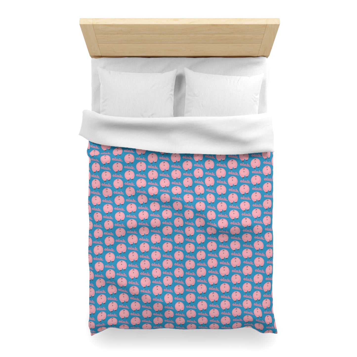 Twin XL / White Home Stuff > Bed & Bath > Microfiber Duvet Cover Funny Pig Butt Pattern Microfiber Duvet Cover – Quirky Bedding for Animal Lovers