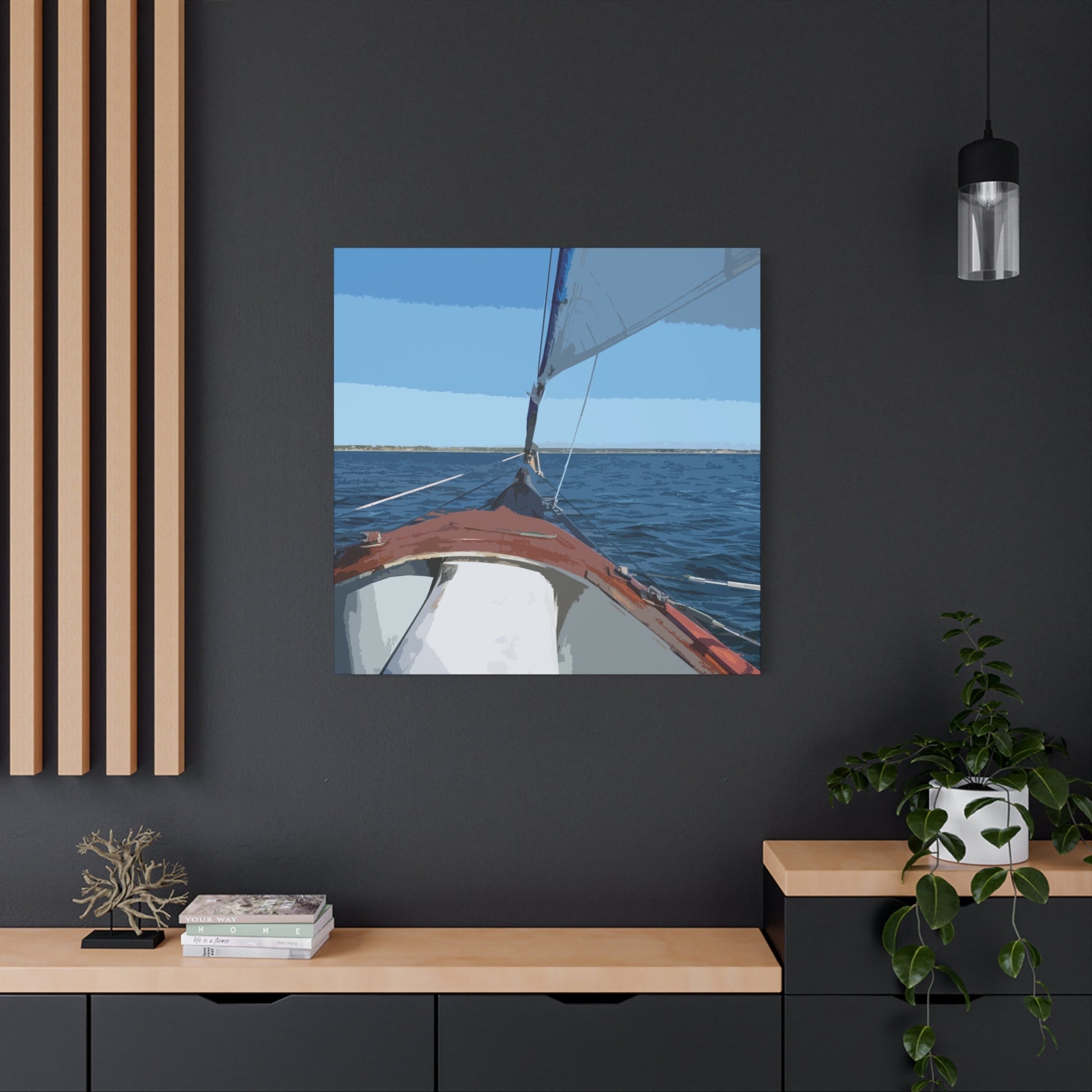 Canvas Cape Cod Sailboat | Matte Canvas, Stretched, 1.25" | Square Wall Art