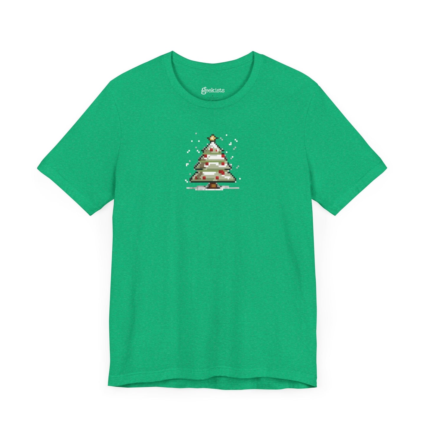 Heather-Kelly-4XL T-Shirt 8-bit Xmas Tree Unisex T-Shirt | Lightweight Jersey Tee | Graphic Shirts for All Seasons