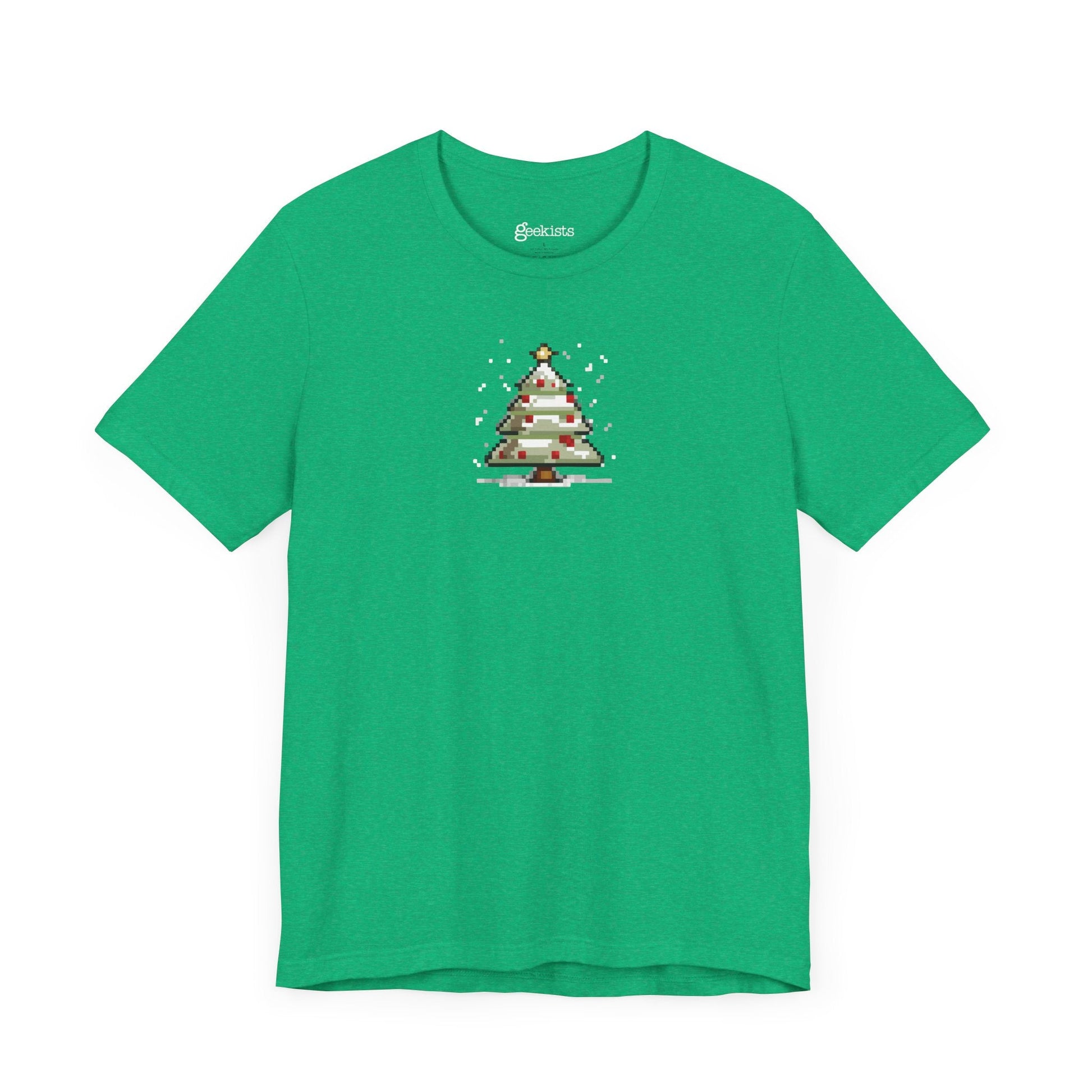 Heather-Kelly-4XL T-Shirt 8-bit Xmas Tree Unisex T-Shirt | Lightweight Jersey Tee | Graphic Shirts for All Seasons