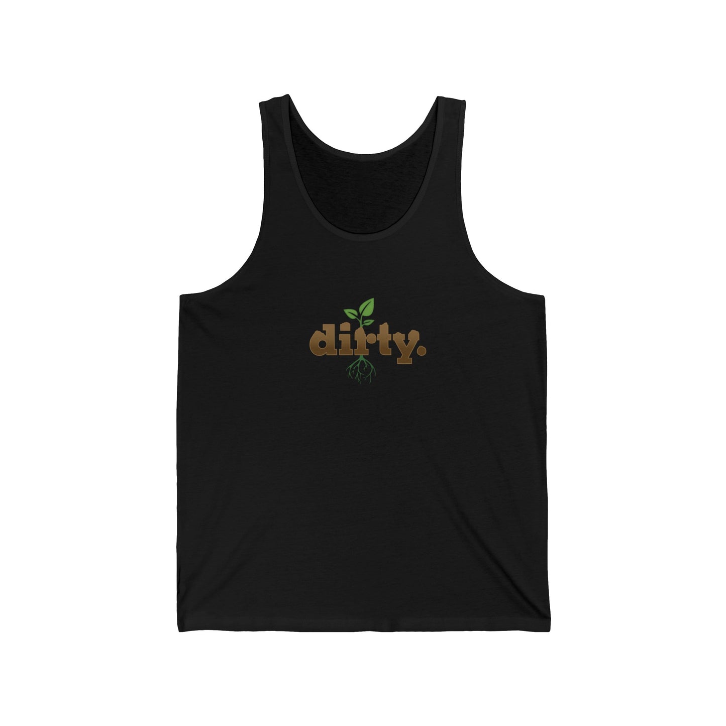Dirty Gardening Jersey Tank Top — Graphic — Detail