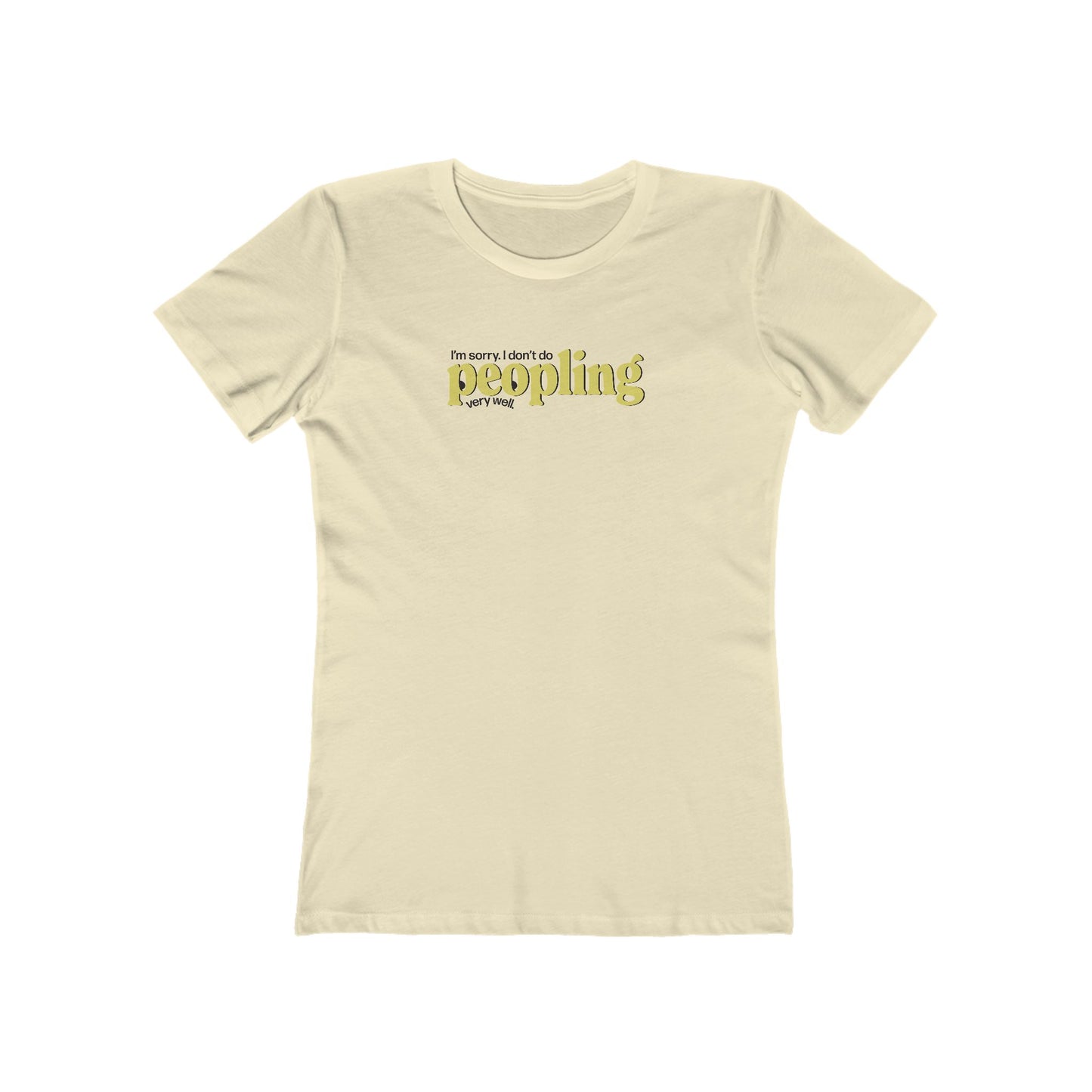 Peopling Funny Introvert Women's T-Shirt in Solid White