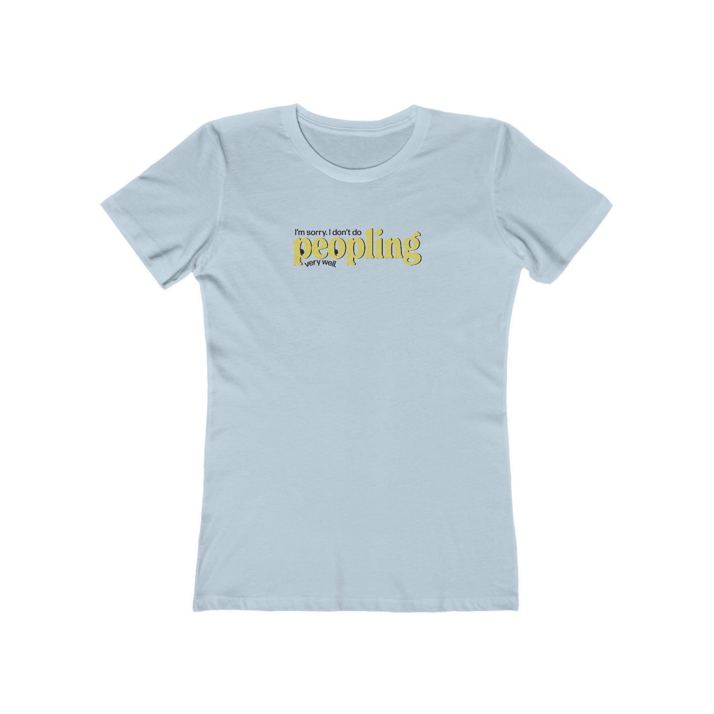 Peopling Funny Introvert Women's T-Shirt in Solid White