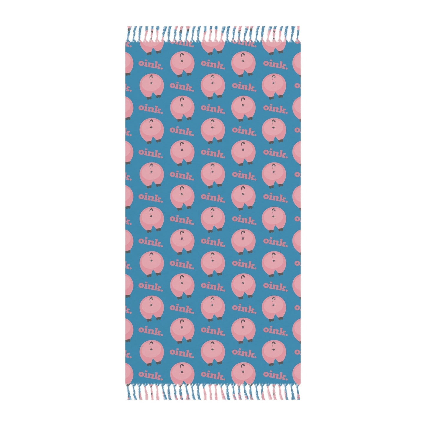 Home Stuff > Outdoor Living > Boho Beach Blanket Funny Pig Butt Pattern Boho Beach Blanket – Quirky Bedding for Animal Lovers