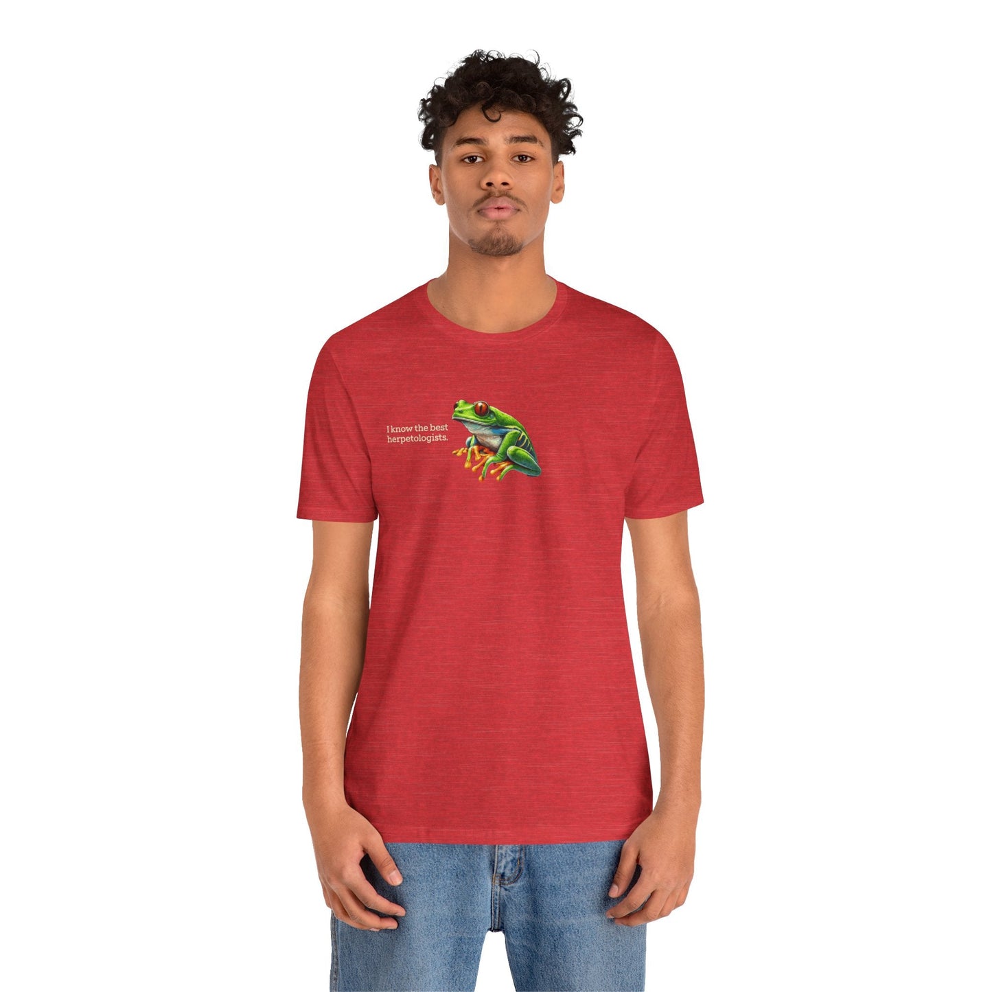 Clothing Stuff > Shirts & Tops > Lightweight Jersey Tee Frog T-Shirt for Herpetology Nerds | 8 Species Available | Unisex Lightweight Biology Tee