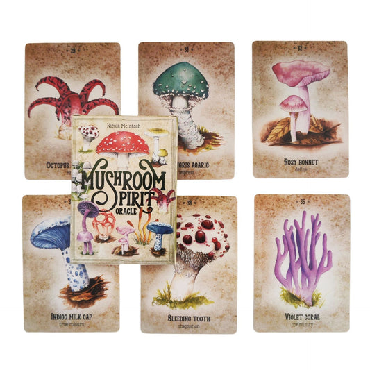 Magical Mushroom Oracle Deck | 36 Trippy Fungi Cards + Guidebook | Spiritual Gift for Nature Nerds & Conscious Explorers
