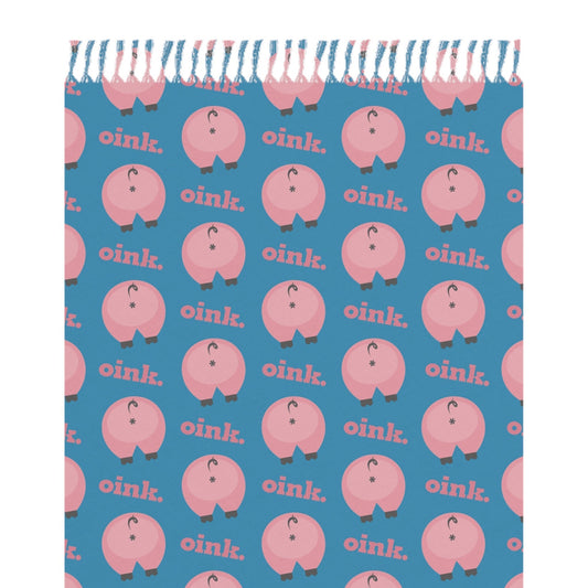 Home Stuff > Outdoor Living > Boho Beach Blanket Funny Pig Butt Pattern Boho Beach Blanket – Quirky Bedding for Animal Lovers