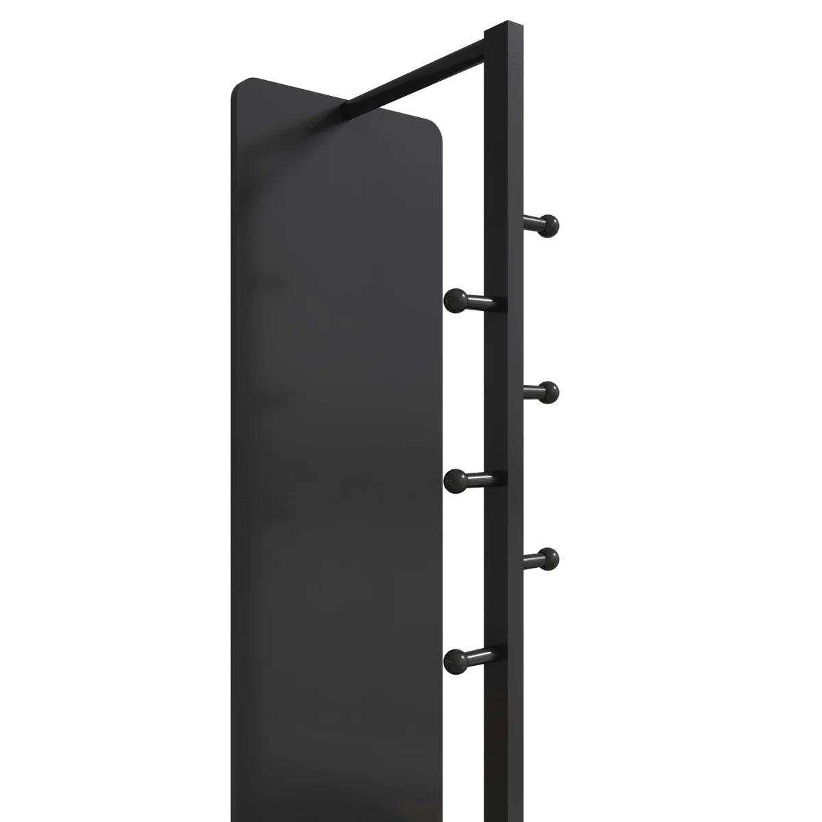 Closet Nerd’s 2-in-1 Dressing Mirror & Organizer | Space-Saving Rotating Stand in Walnut Wood