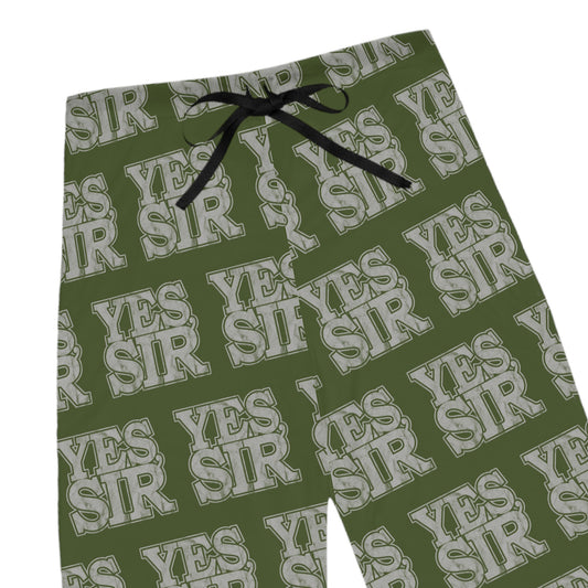 yes sir alpha guy military nerd pajama bottoms – distressed military pattern – s