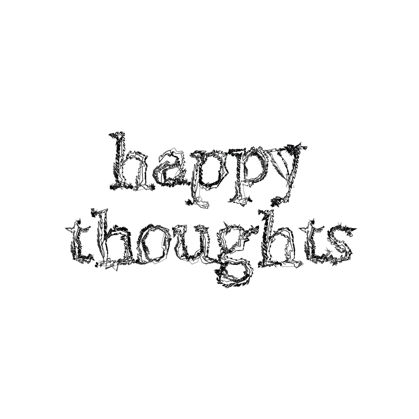 Clothing Stuff > Shirts & Tops > Lightweight Jersey Tee Happy Thoughts T-Shirt | Ironic Dark Humor Tee