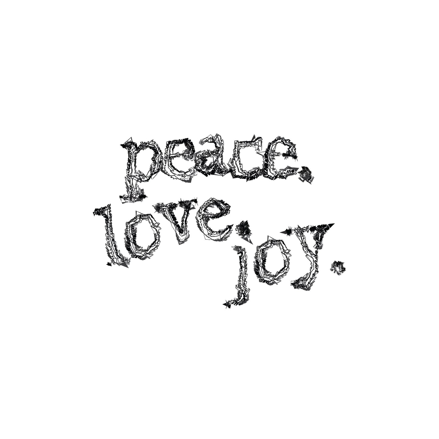 Clothing Stuff > Shirts & Tops > Lightweight Jersey Tee Peace Love Joy T-Shirt | Atheist Holiday Humor Tee