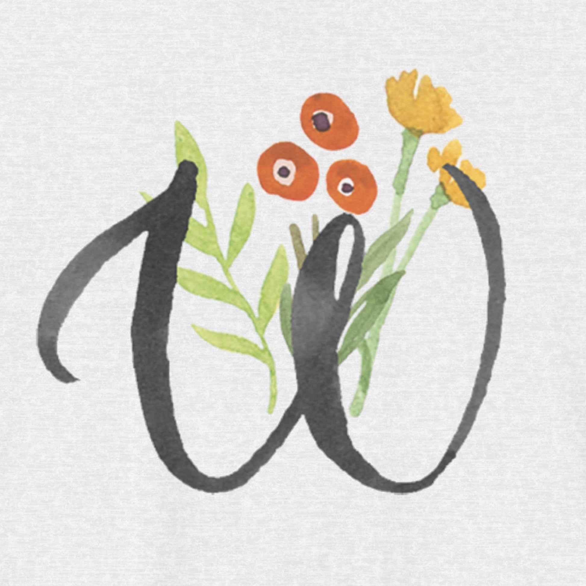 Clothing Stuff > Shirts & Tops > Unisex Jersey Tee Watercolor Flower Letter A T-Shirt – Garden Nerd Tee for Plant Moms
