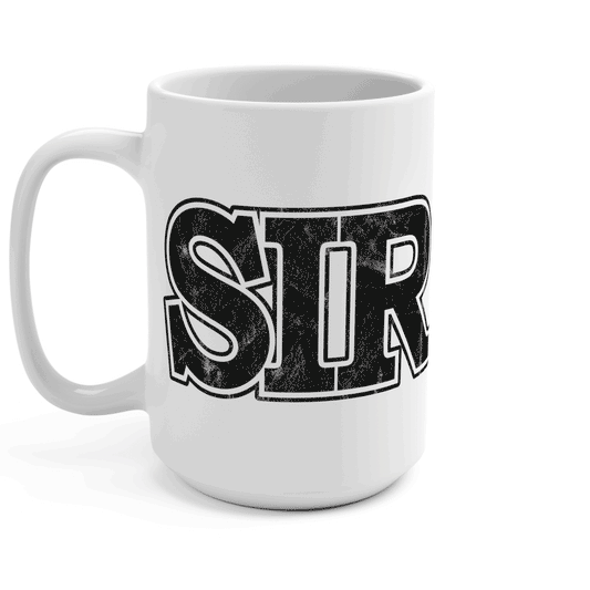 Sir 15oz Coffee Mug with Distressed Typography