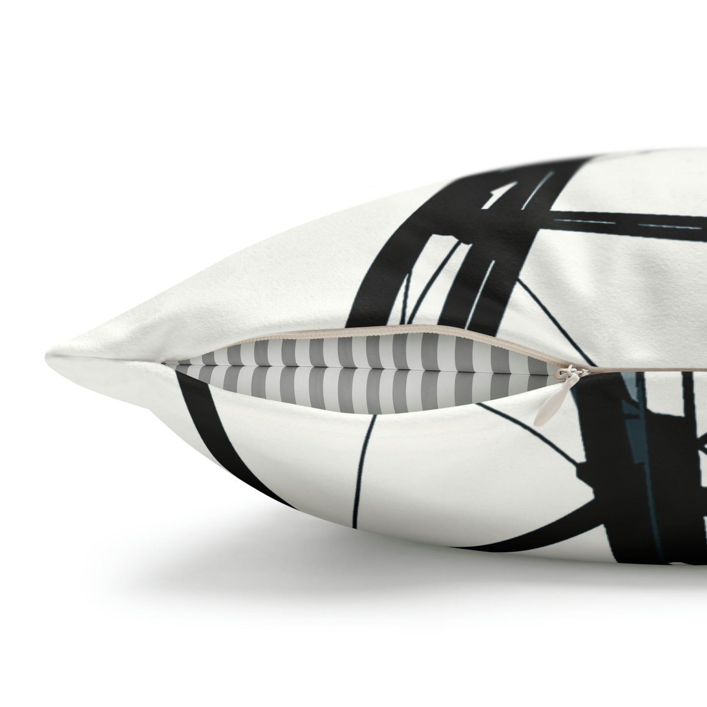 NYC Water Tower Faux Suede Throw Pillow Case — Graphic — Detail