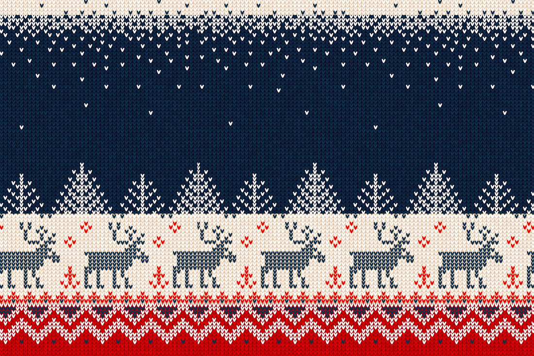 The-Ugly-Reindeer-Sweater-Collection-Secular-Holiday-Decor-with-Knit-Effect-Charm Geekists