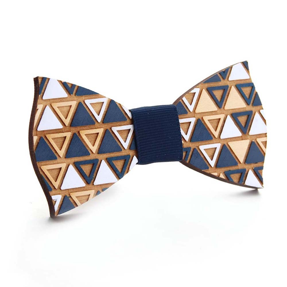 Triangle Shoes & Accessories Hand-Painted Wooden Puzzle Bow Tie | Special Occasion Accessories | Casual Wedding Ideas for Nerdy Groomsmen