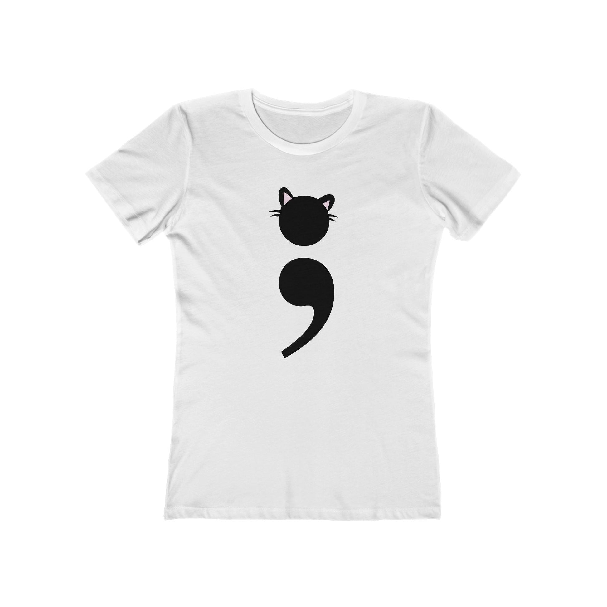 Funny cat mom shirt with nerdy punctuation humor | variant