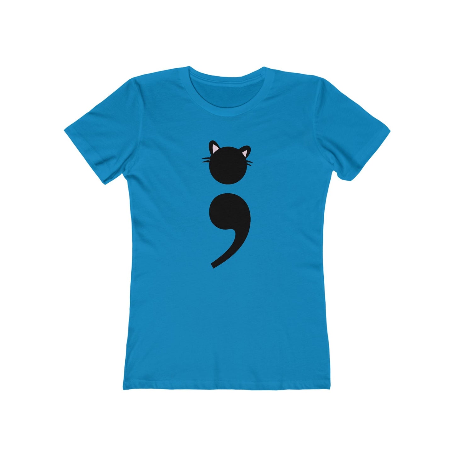 Funny cat mom shirt with nerdy punctuation humor | variant