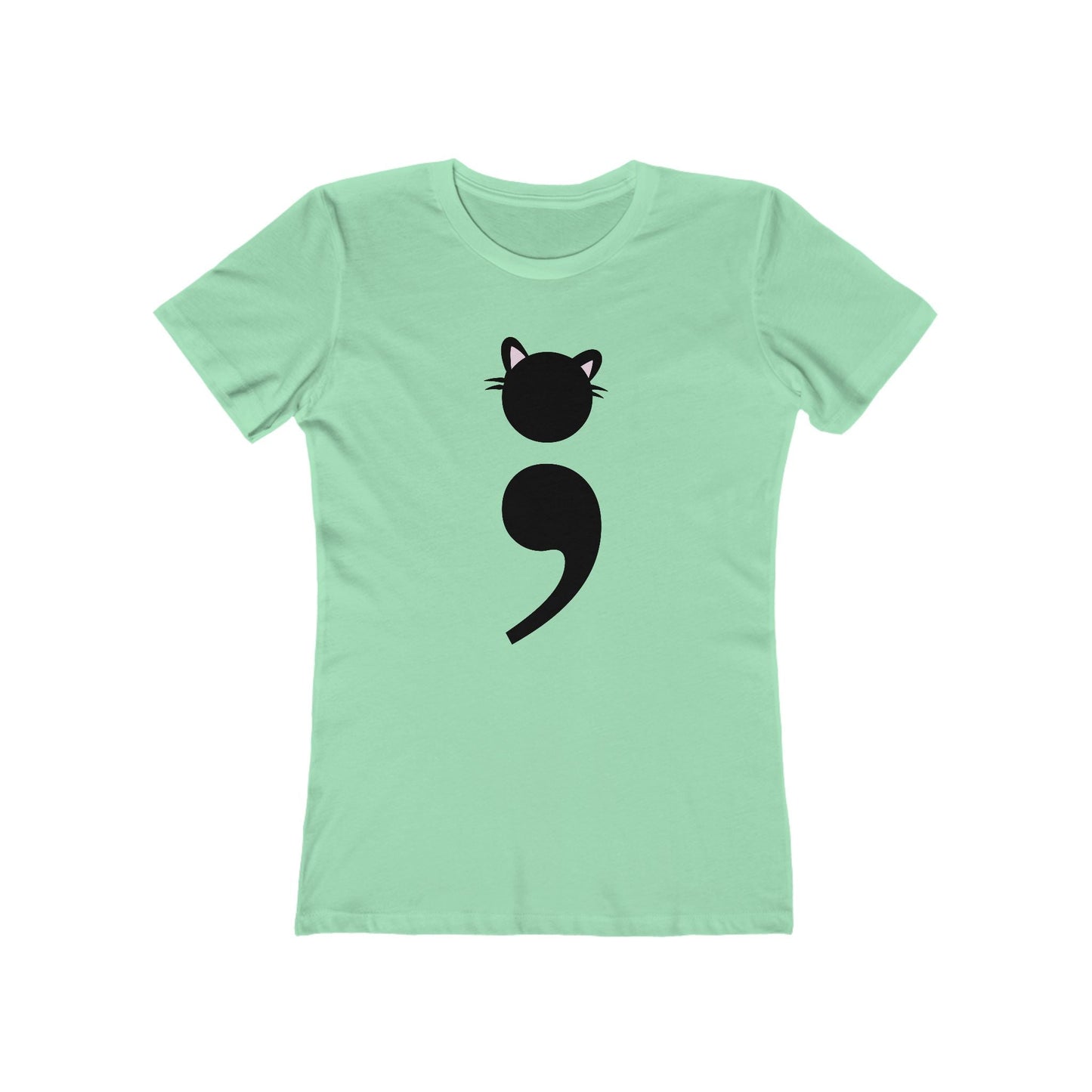 Funny cat mom shirt with nerdy punctuation humor | variant