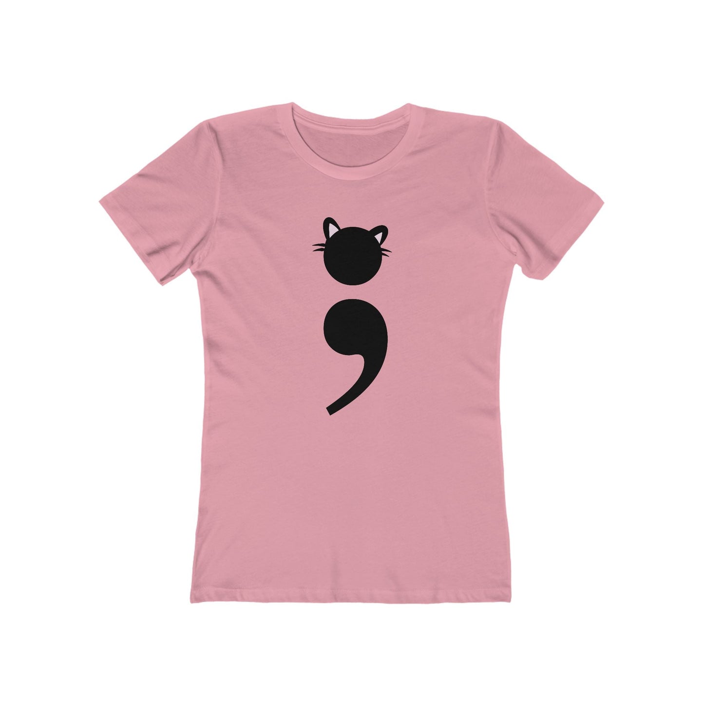 Funny cat mom shirt with nerdy punctuation humor | variant