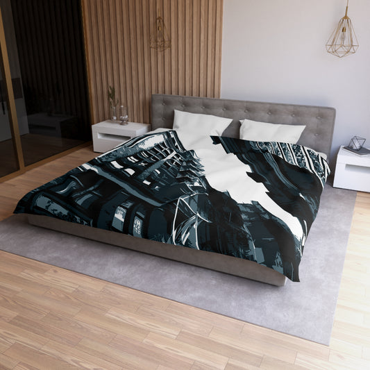 SoHo NYC Grunge Microfiber Duvet Cover — Graphic — Detail