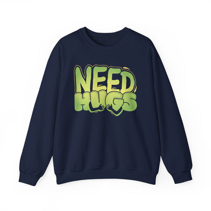 Need Hugs sweatshirt design – warm, comforting graphic for self-care and supportive gifting | variant