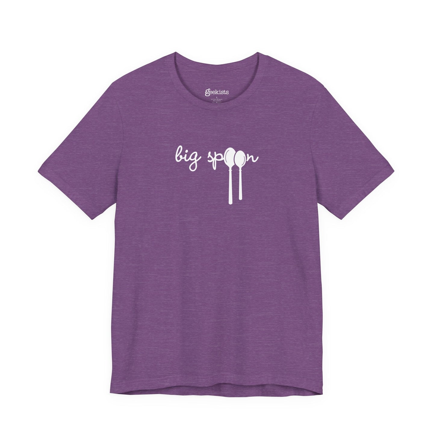 Heather Team Purple / 4XL Clothing Stuff > Shirts & Tops > Short Sleeve Jersey Tee Big Spoon | Short Sleeve Jersey Tee