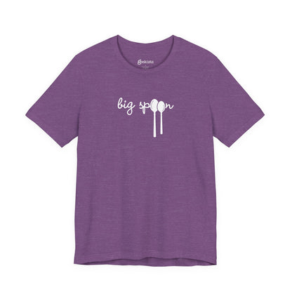 Heather Team Purple / 4XL Clothing Stuff > Shirts & Tops > Short Sleeve Jersey Tee Big Spoon | Short Sleeve Jersey Tee