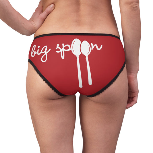 All Over Prints Big Spoon Women’s Briefs – Cute Red Underwear · Playful Couples Gift for Her