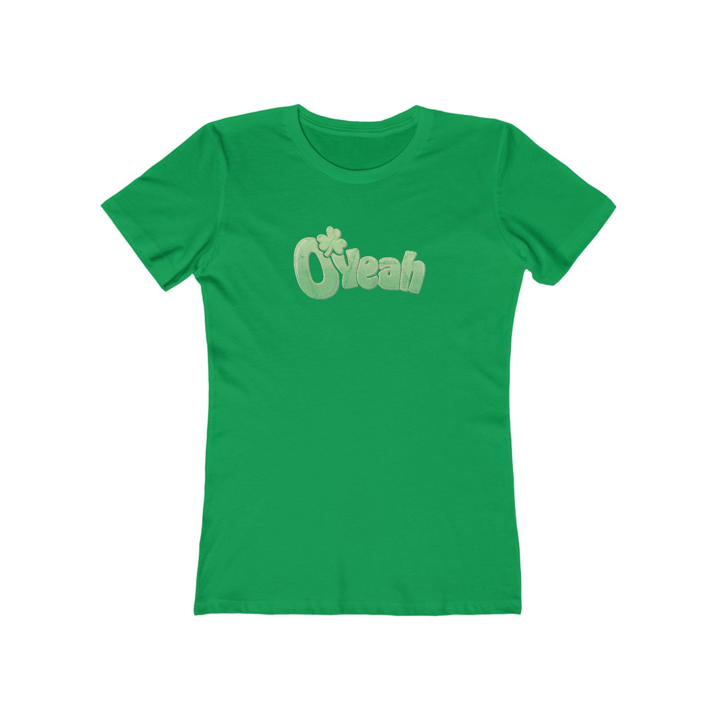 O'Yeah Retro Distressed Women's T-Shirt | Funny Irish Tee | Vintage-Looking St. Paddy’s Day Shirt