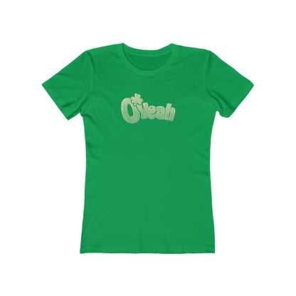 O'Yeah Retro Distressed Women's T-Shirt | Funny Irish Tee | Vintage-Looking St. Paddy’s Day Shirt